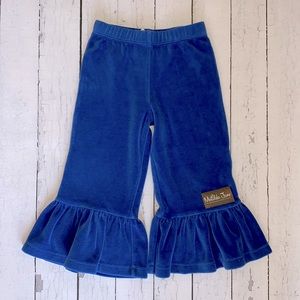 Blue Velour Matilda Jane Pants